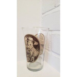 Vintage Coke Glass: 1920s Lady with Hat Soda Fountain Flare